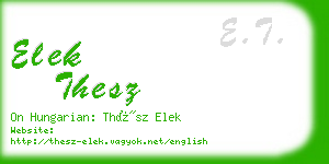 elek thesz business card